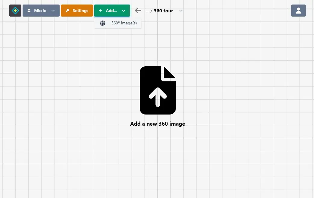 Add your first 360 images