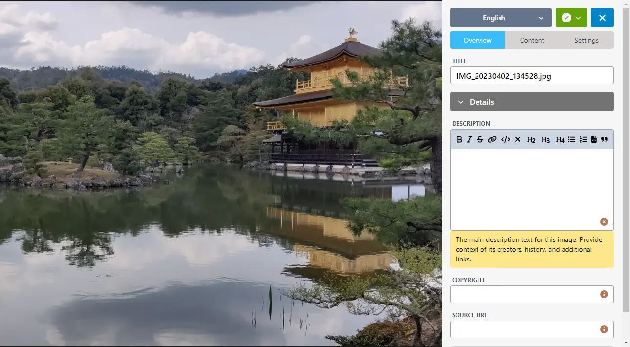 Editor main interface